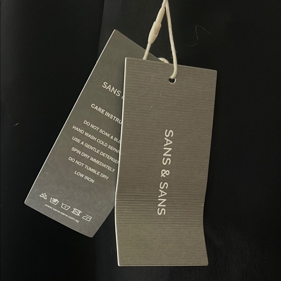 NWT Sans & Sans Singapore Black Stretch Pencil Midi Skirt - Picture 2 of 6